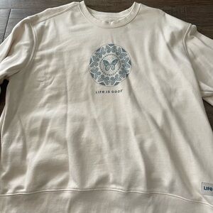 oversized hoodie with butterfly design